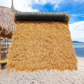 XLX Turf Thatch Thatch Grass Roll 15.74 "x4 '، عيد الفصح القش بالات المادية ، قش قش قش Tiki Straw Decor