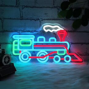Airplane Neon Sign, Dimmable LED Neon Wall Light USB Powered with Yellow and Blue Color Lights, for Bedroom Living Room Game Room Man Cave Home Birthday Gift for Kids Teen Boys Girls
