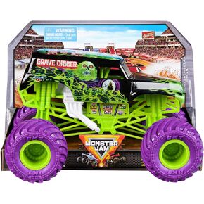 Monster Jam, Official Grave Digger Monster Truck, Collector Die-Cast Vehicle, 1:24 Scale, Kids Toys for Boys and Girls Ages 3 and up