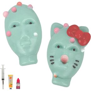 2 PCS Pimple Popping Toy, Squishy Fidget Toys Pimple Popping Fidget Toy with Filler Tools Weird Alien Pimple Popping Novelty Stress Relief & Reusable & Self-Filling for Adults & Teens