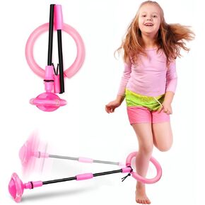 Skip Ball, Portable Foldable Colorful Flash Wheel Swing Ball, Kids Toys for Girls & Boys, Sports Fitness Toys for Kids & Adults. Gifts for Mom Women & Girls Toys Age 5-10 Years