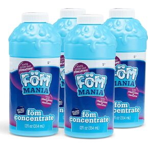 Little Kids Fom Mania Foam Refills|Non Toxic Tear Free Formula| Amazon Exclusive 4 Pack Includes 48oz of Foam Concentrate|Refills Fomilator 24X and Fomalanche 16X|for Parties, Birthdays, Outdoor Fun , Blue