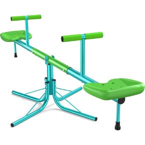 Teeter Totter,360lbs Sit and Spin Seesaw,Heavy-Duty 360°Rotating,Kids Outdoor Toys for Ages 3-9 with ASTM Safety Certified