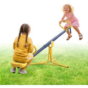Teeter Totter for Kids 360 Degree Spinning Seesaw for Toddlers Age 2+ Metal Heavy Duty Indoor & Outdoor Playset Toys for Playground Backyard Playhouse
