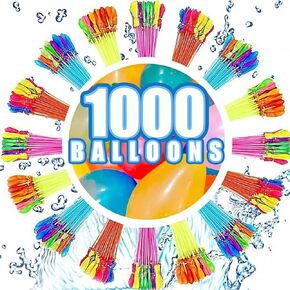 CAICID Water Balloons Quick Fill Bulk – 1000 Pack Refill Kit, Fast Fill & Self-Sealing Water Bombs for Kids & Adults,Outdoor Summer Games,Pool, Party & Backyard Fun