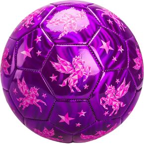 INPODAK Soccer Ball Size 2 for Toddler, Cartoon Dinosaur Blue Soccer Ball for Kids 2 3 4 5 with Pump, Mesh Bag and Gift Box for Birthdays, Christmas and Parties