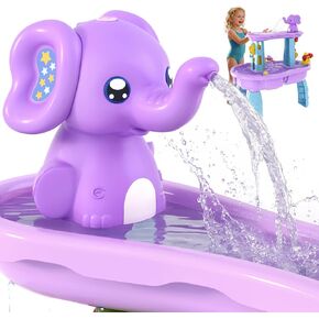 Water Table Pump Continuous Flow, Rechargeable Cordless Pump for Water Table, Portable Water Table Accessories Summer Outdoor Outside Backyard Fun Toys Gifts for Toddlers Kids, Blue