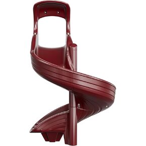 Beuta Playground Slide for Kids - Big Spiral Outdoor Slide Attachment for Treehouse or Deck - Plastic Playset Slide for Playground or Backyard with Open Twisty Design - Exit Right - 5 ft - Maroon