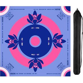 Mahjong Mat - حصيرة طاولة النيوبرين غير المنقولة بالضوضاء مع قواعد ، 31.5 "x31.5" تغطية طاولة Mahjong المحمولة للبوكر ، وألعاب الورق ، وألعاب الطاولة ، وألعاب البلاط ، والدومينو