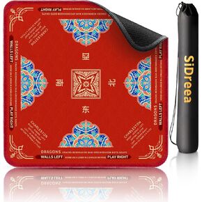 Mahjong Mat, 32.4×32.4 Inch Noise Reduction Anti-Slip Mahjong Mat for Table, Mahjong Table Mat for Poker, Card, Board Games Table Mat, Tile Games, Dominoes