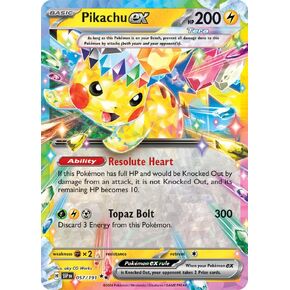 Pokemon - Pikachu ex 057/191 - Surging Sparks – Tera Double Rare – Foil Single Card
