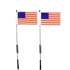 Huwaimi 1/8-1/10 RC هوائي مع US Flag RC Car Parts RC Decoration لـ 1: 8-1: 10 RC Crawler AXIAL SCX10 90046 TRX-4 TRX4 D90 D110 TAMIYA CC01 (2PCS 290MM/11.4 Inch)