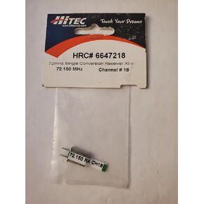 72mHz Single Conversion Receiver Xtal Ch. 18