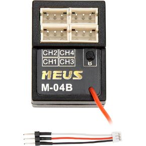 MEUS RACING 2.4GHz RC Recever M-04A Control Long Range Rx متوافق مع Meus Racing RC Transmitter ME-10B لـ RC Car/Boat/Tank وما إلى ذلك (4ch-A) in Kuwait
