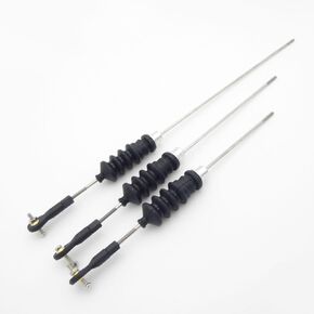 1set M2 Ball Head Tie Rod End + Rubber Bellows Radio Box Seals + Servo Push Pull Rod for RC Boat Marine Tug Fishing Boat(Rod Length 120mm)