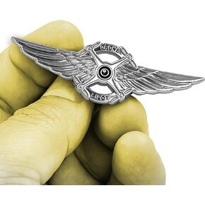 BL4-018 Full Size Silver UAS FAA Commercial Drone Pilot Wings pin