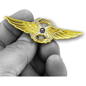 EL13-016 Full Size UAS FAA Commercial Drone Pilot Wings pin