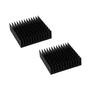 2 X Black Aluminum Radiator Heat Sink Heat Sink 40 X 40 Mm X 11 Mm