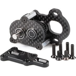 Ultra-Light Portal Transmission Carbon Gearbox with Adapter Plate for 1/10 Comp Rigs LCG Chassis