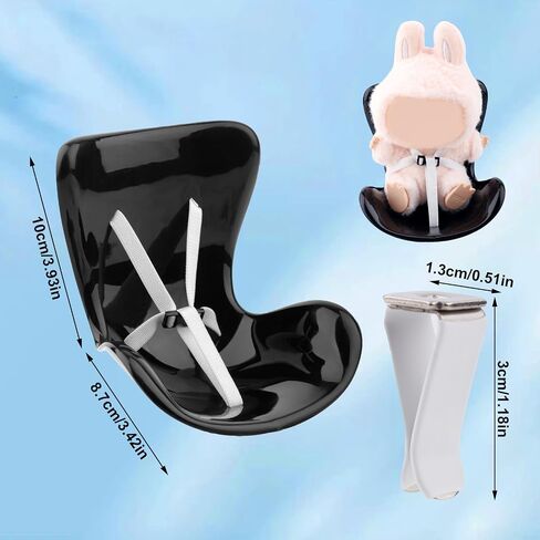 BOXOB Car Doll Seat, Cute Carseat Decoration with Air Vent Clip & Scented Tablet Fun and Functional Plush Doll Sofa Chair Fashionable Ornaments Decor for Display Accessories (Purple) in Kuwait