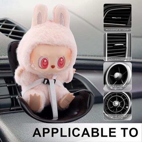BOXOB Car Doll Seat, Cute Carseat Decoration with Air Vent Clip & Scented Tablet Fun and Functional Plush Doll Sofa Chair Fashionable Ornaments Decor for Display Accessories (Purple) in Kuwait