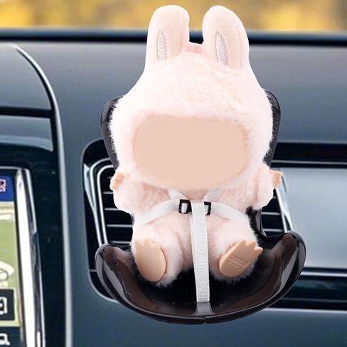 BOXOB Car Doll Seat, Cute Carseat Decoration with Air Vent Clip & Scented Tablet Fun and Functional Plush Doll Sofa Chair Fashionable Ornaments Decor for Display Accessories (Purple) in Kuwait
