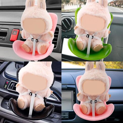 BOXOB Car Doll Seat, Cute Carseat Decoration with Air Vent Clip & Scented Tablet Fun and Functional Plush Doll Sofa Chair Fashionable Ornaments Decor for Display Accessories (Purple) in Saudi Arabia