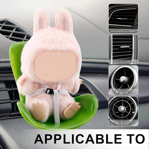 BOXOB Car Doll Seat, Cute Carseat Decoration with Air Vent Clip & Scented Tablet Fun and Functional Plush Doll Sofa Chair Fashionable Ornaments Decor for Display Accessories (Purple) in Saudi Arabia