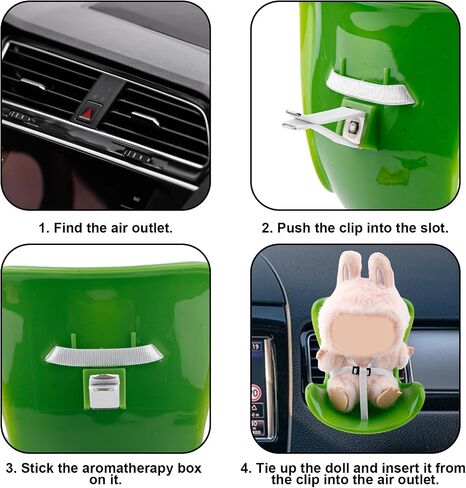 BOXOB Car Doll Seat, Cute Carseat Decoration with Air Vent Clip & Scented Tablet Fun and Functional Plush Doll Sofa Chair Fashionable Ornaments Decor for Display Accessories (Purple) in Saudi Arabia