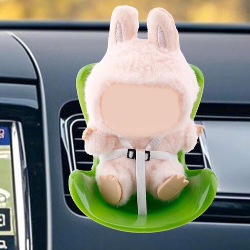BOXOB Car Doll Seat, Cute Carseat Decoration with Air Vent Clip & Scented Tablet Fun and Functional Plush Doll Sofa Chair Fashionable Ornaments Decor for Display Accessories (Purple) in Saudi Arabia