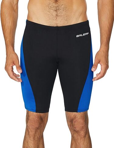 BALEAF Men's Swimsuit Swim Jammers Athletic Training Swimwear Durable Team Lap Swimming Racing Competition Black/Blue X-Large in Saudi Arabia