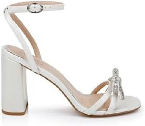 Jewel Badgley Mischka Hillary Block Heel Sandal with Rhinestone Bow in Saudi Arabia