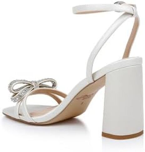 Jewel Badgley Mischka Hillary Block Heel Sandal with Rhinestone Bow in Saudi Arabia