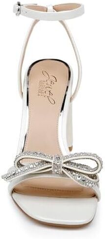 Jewel Badgley Mischka Hillary Block Heel Sandal with Rhinestone Bow in Saudi Arabia