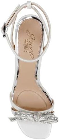 Jewel Badgley Mischka Hillary Block Heel Sandal with Rhinestone Bow in Saudi Arabia