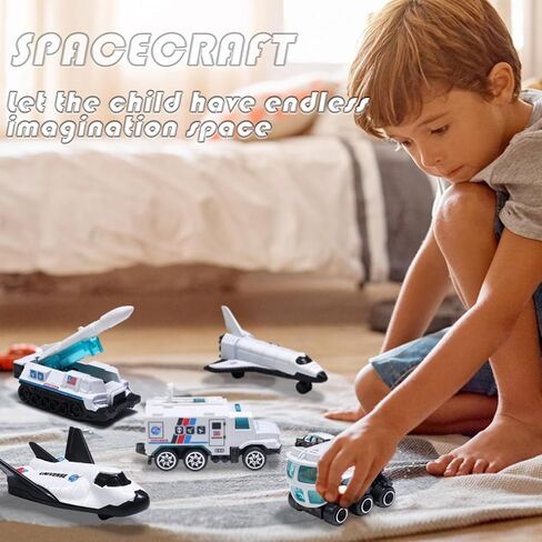 oriate diecast 6pcs استكشاف مجموعة هدايا سفينة الفضاء الفضائية ، الصاروخ ، مسبار الفضاء ، ألعاب Mobile Lab Mini Spacefleet للبنين الفتيات 3 سنوات وأعلى هدايا إبداعية in Kuwait