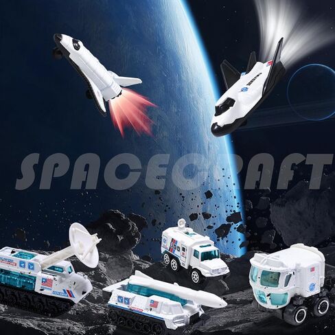 oriate diecast 6pcs استكشاف مجموعة هدايا سفينة الفضاء الفضائية ، الصاروخ ، مسبار الفضاء ، ألعاب Mobile Lab Mini Spacefleet للبنين الفتيات 3 سنوات وأعلى هدايا إبداعية in Kuwait