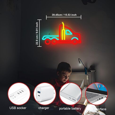 Airplane Neon Sign, Dimmable LED Neon Wall Light USB Powered with Yellow and Blue Color Lights, for Bedroom Living Room Game Room Man Cave Home Birthday Gift for Kids Teen Boys Girls in Saudi Arabia