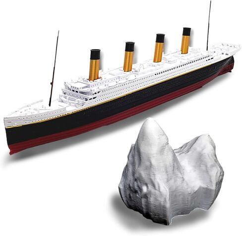 Theroller3d RMS Titanic Model Ship مع Iceberg ، 1 قدم تم تجميعها ، ألعاب تيتانيك للأطفال ، لعبة تيتانيك دقيقة تاريخياً ، سفينة تيتانيك ، تيتانيك كوبيبر ، تمثال تيتانيك ، تيتانيك بوت in Kuwait
