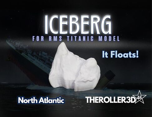 Theroller3d RMS Titanic Model Ship مع Iceberg ، 1 قدم تم تجميعها ، ألعاب تيتانيك للأطفال ، لعبة تيتانيك دقيقة تاريخياً ، سفينة تيتانيك ، تيتانيك كوبيبر ، تمثال تيتانيك ، تيتانيك بوت in Kuwait