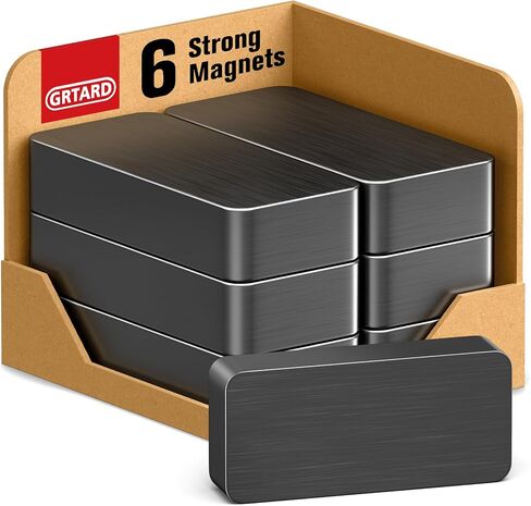 Grtard 12 Pack Heavy Duty Magnets Blocks, 1 7/8" x 7/8" x 3/8" Curtain Magnets, Craft Magnets, Ceramic Magnets for Crafts, DIY, Science Experiments, Fridge, Tool Room Whiteboard and Cruises. in Saudi Arabia
