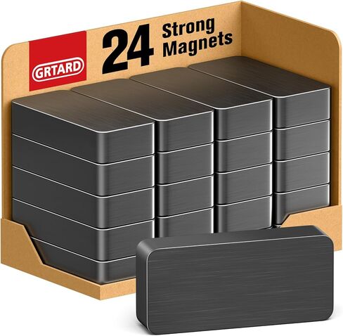 Grtard 12 Pack Heavy Duty Magnets Blocks, 1 7/8" x 7/8" x 3/8" Curtain Magnets, Craft Magnets, Ceramic Magnets for Crafts, DIY, Science Experiments, Fridge, Tool Room Whiteboard and Cruises. in Saudi Arabia