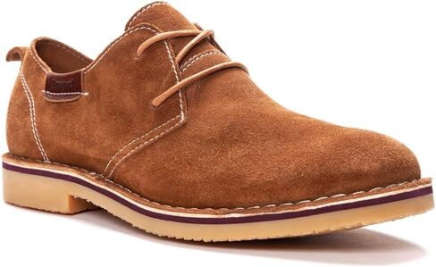 Propet Men's Finn Oxford, Plain Toe - Suede Shoes, Tan, 8.5 XX-Wide US in Saudi Arabia