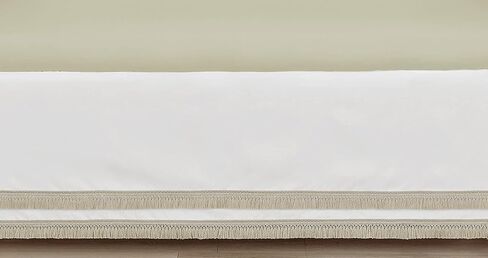 Sweet Jojo Designs Boho Fringe Ivory Boy or Girl Baby Crib Bed Skirt Nursery Dust Ruffle - Solid Neutral Cream Off White Tassel Boho Fringe Bohemian Minimalist for Taupe Desert Sun Collection in Saudi Arabia