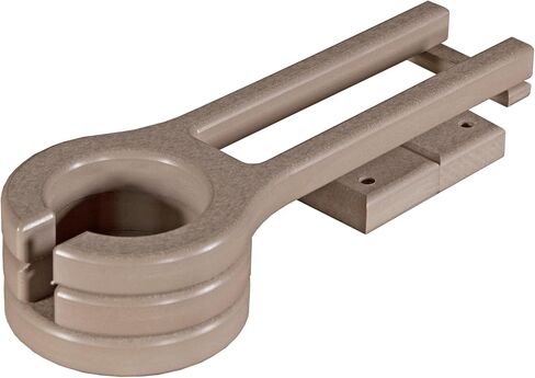 LuxCraft Glider Cup Holder Attachment for Outdoor Gliders, Slide Out Cup Holder for Outside Glider Chairs, Space Saving Design - Amish Made USA (Weatherwood) in Saudi Arabia