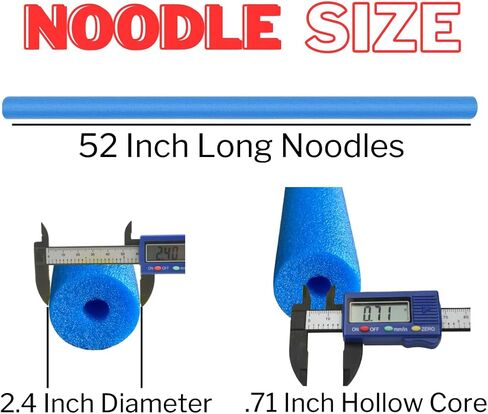 Pool Swim Noodle, FixFind 7 Pack 52 Inch Hollow Foam Pool Swim Noodle, Bright Foam Noodles for Swimming, Floating and Craft Projects in Saudi Arabia
