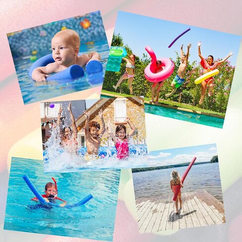 Pool Swim Noodle, FixFind 7 Pack 52 Inch Hollow Foam Pool Swim Noodle, Bright Foam Noodles for Swimming, Floating and Craft Projects in Saudi Arabia