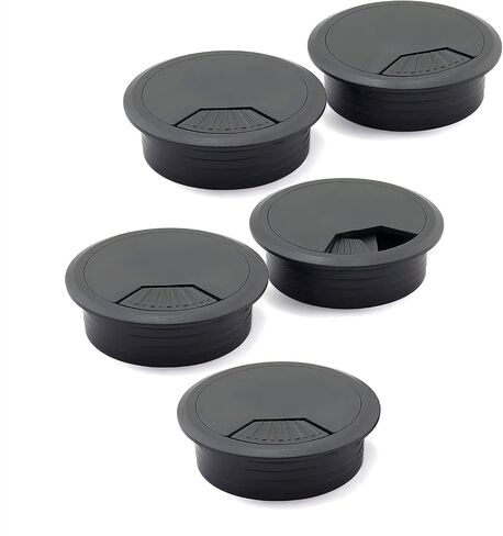 5pcs 2-3/8 Inch (60mm) Desk Cable Grommet Cable Hole Cover Computer Table Cord Wires Organizer Cord Desk Wire Grommet (Brown) in Saudi Arabia