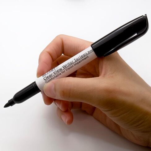 (Bullet Tip-1.2mm, Black Water-Based ink, PACK of 3) Clear-View Writer Bold Writing Pen, Low Vision Assistive Writing Tool for Visual Impairment,Odorless,Non-Toxic,No Oil,Alcohol Free in Saudi Arabia