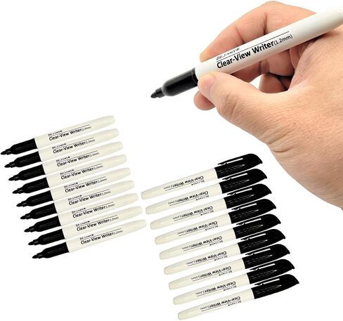 (Bullet Tip-1.2mm, Black Water-Based ink, PACK of 3) Clear-View Writer Bold Writing Pen, Low Vision Assistive Writing Tool for Visual Impairment,Odorless,Non-Toxic,No Oil,Alcohol Free in Saudi Arabia